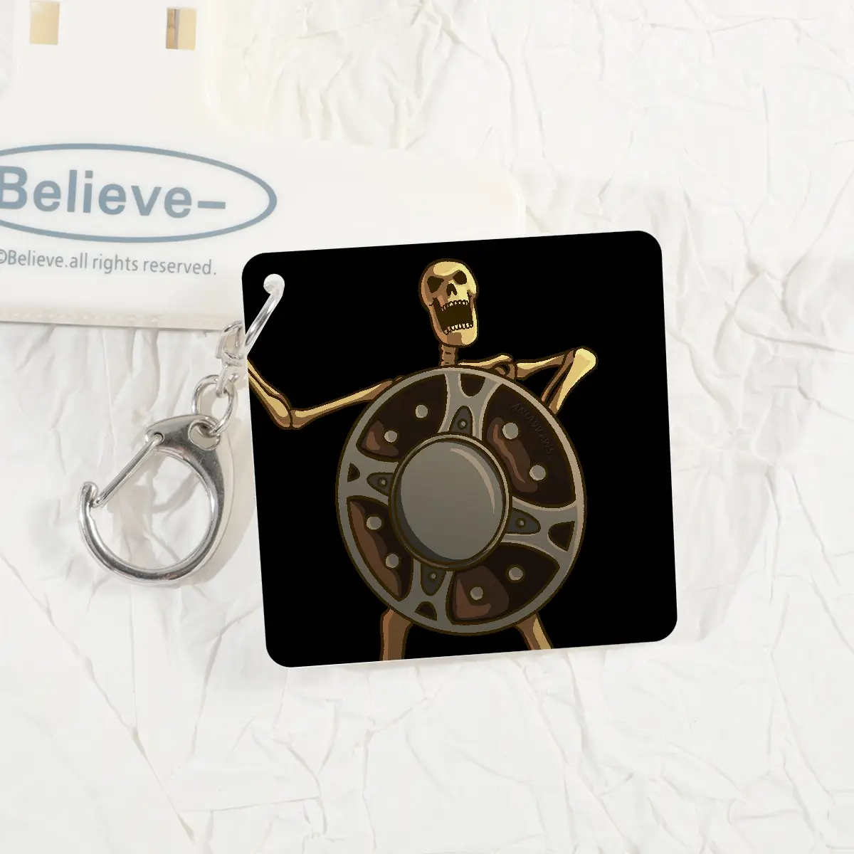 Skyrim Skeleton Lenticular Acrylic Pendant