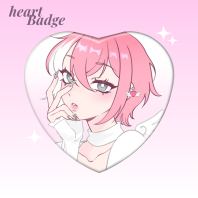 [OC] Momo Heart Badge
