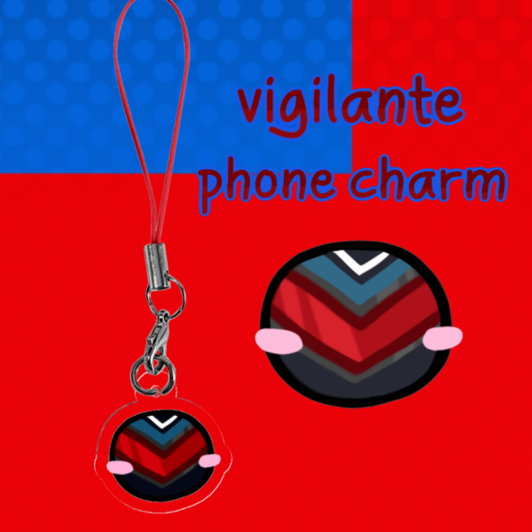 Vigilante acrylic phone charm