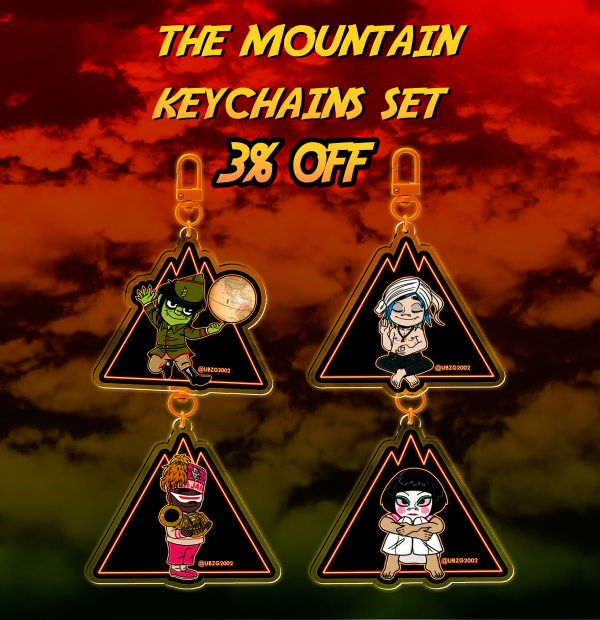 Chibi Mountain keychain set 