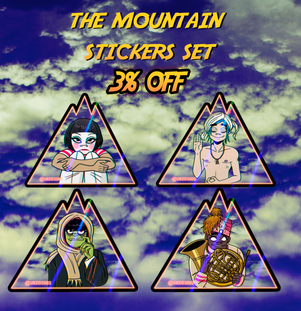 The mountain stickers set 