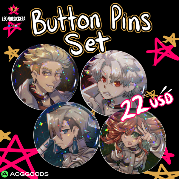 Gachiakuta Button Pins Set