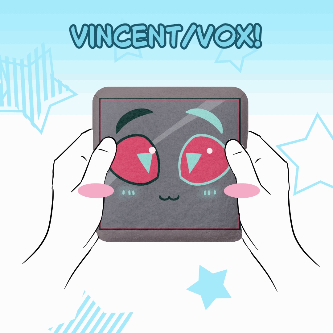 Nice Vincent/Vox Square Plush Badge