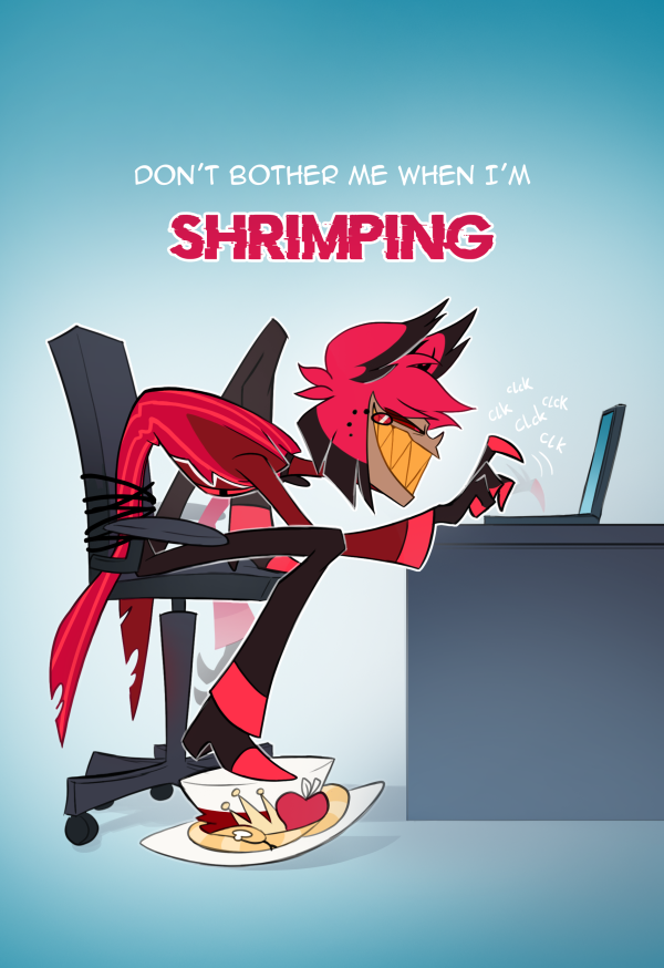 Hazbin Hotel - Alastor | Shrimping postcard
