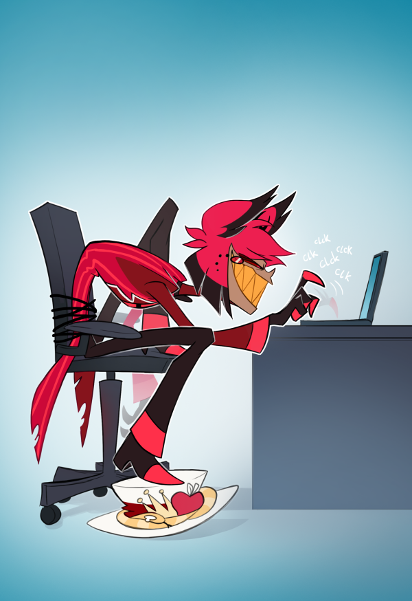 Hazbin Hotel - Alastor | Shrimping postcard - Alt