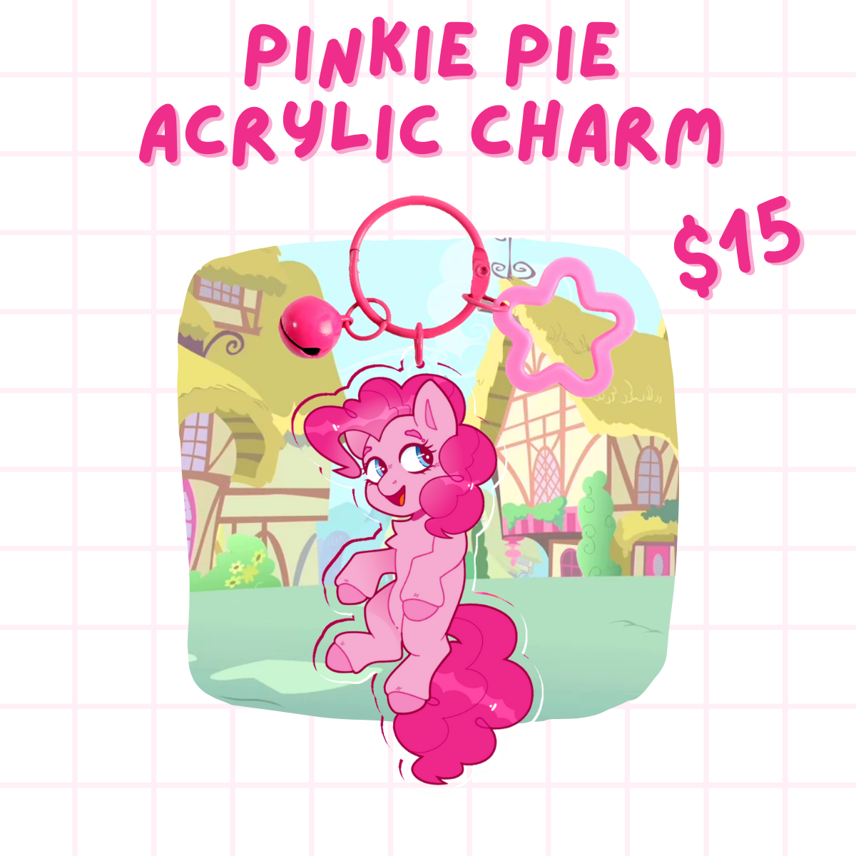 Pinkie Pie Acrylic Keychain by Br0ken_Legs - ACGGOODS