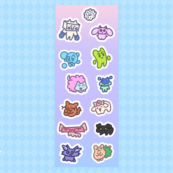 OC Mobo Little Creatures Sticker Sheet