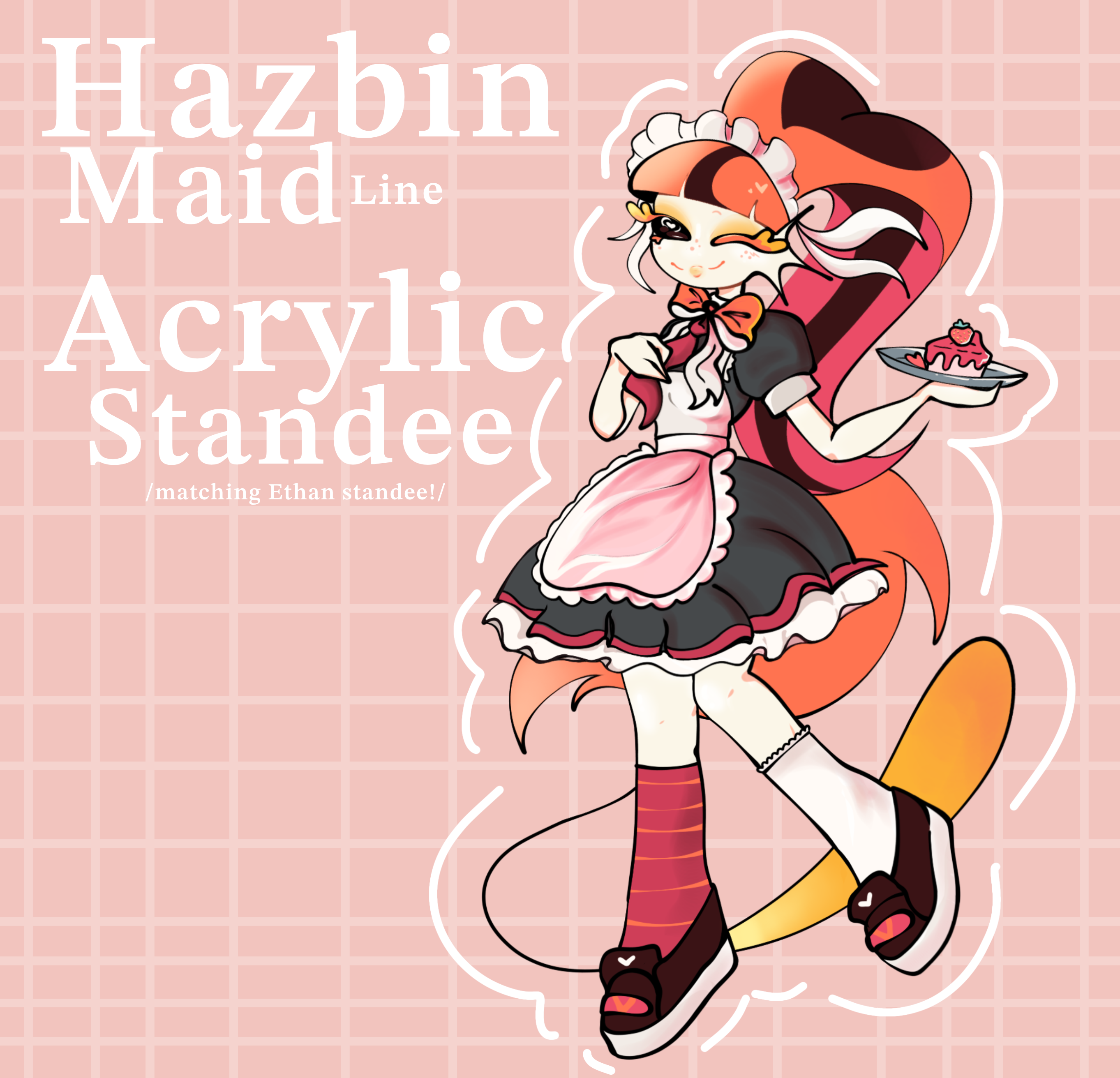 Fish Snack Hazbin Hotel [ Maid Line ]Clear Acrylic Standees