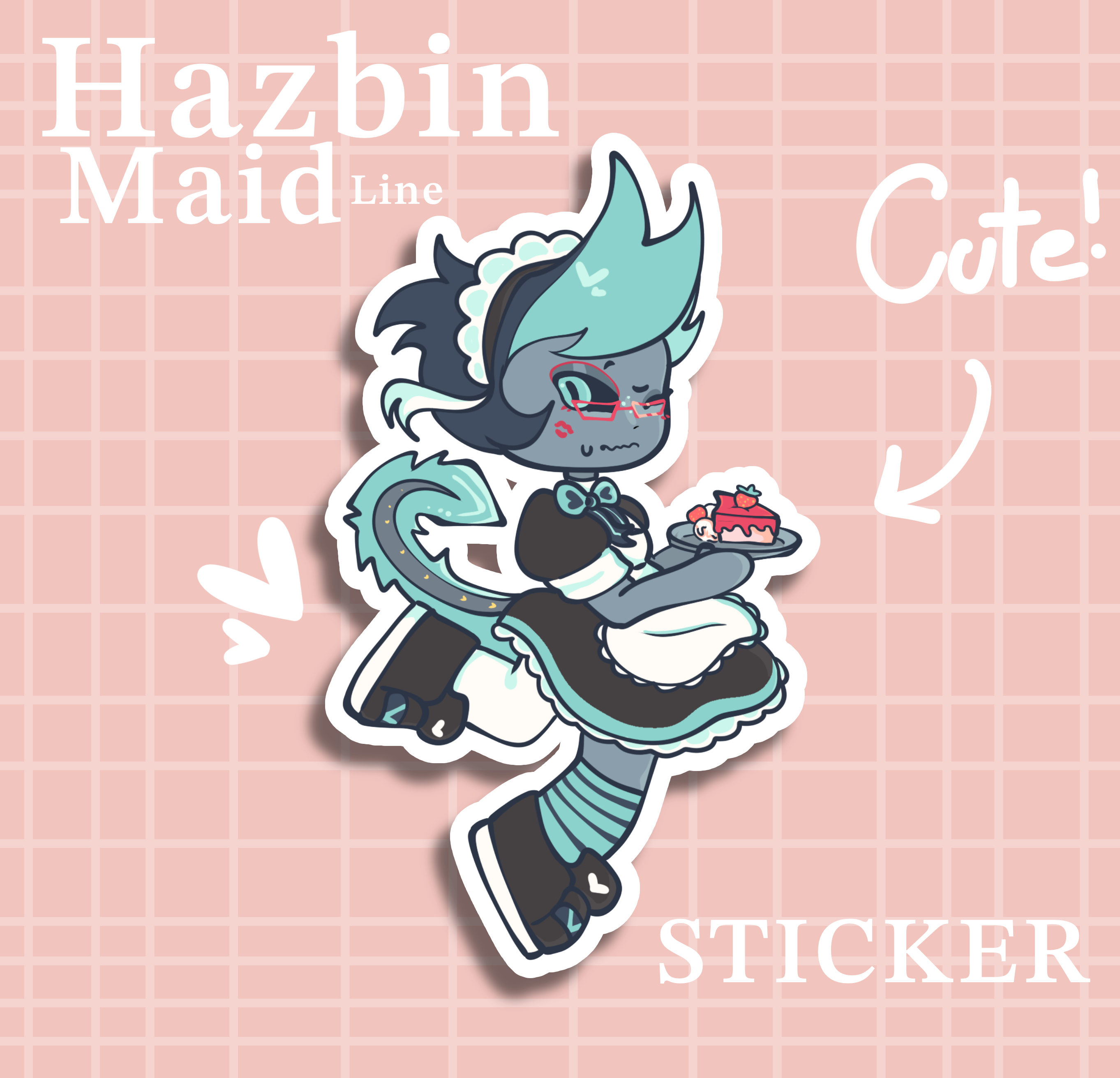 Maid Ethan Habin hotel [ Maid Line] Colored Edge Die Cut Stickers