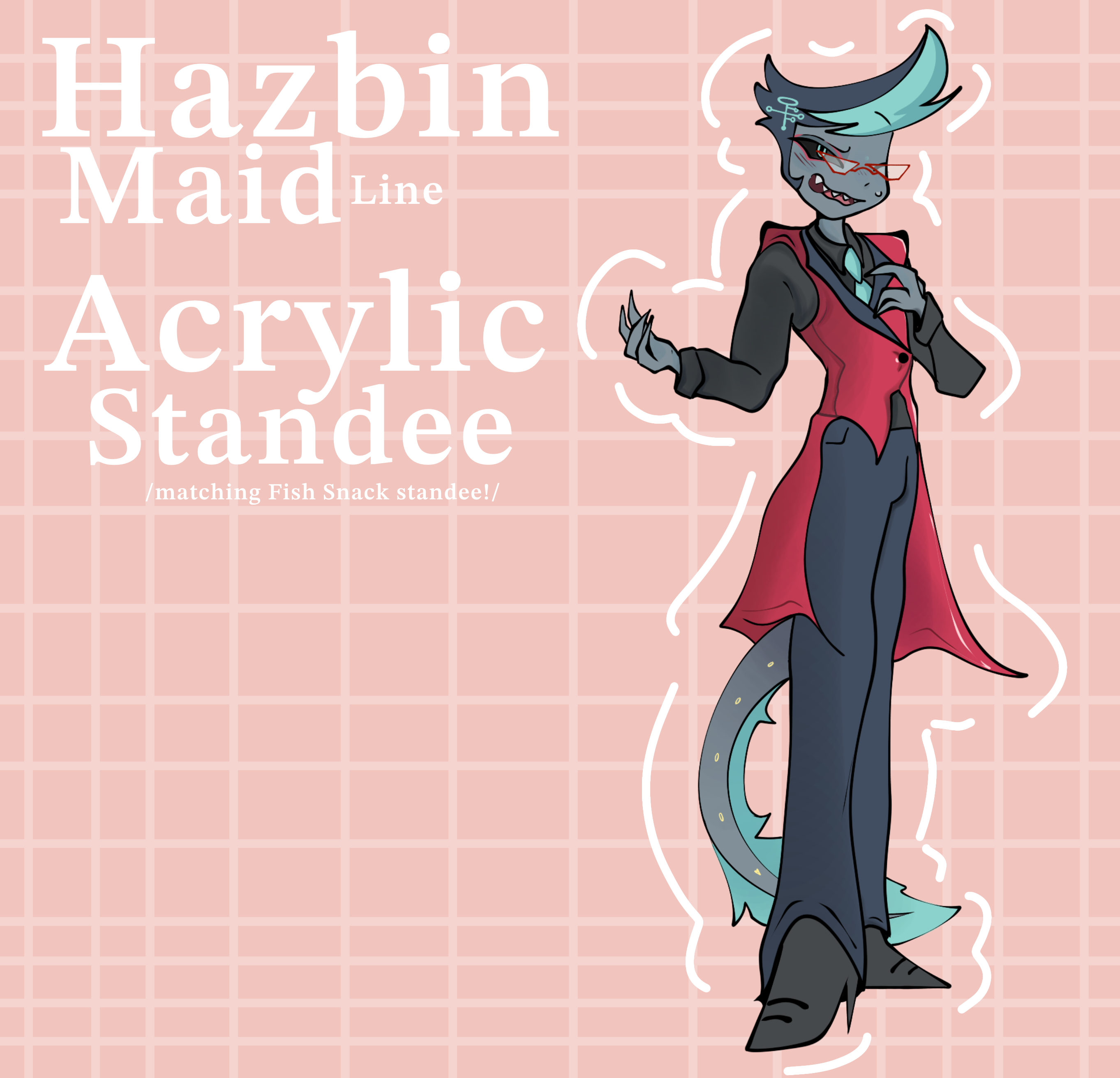 Ethan Hazbin Hotel [ Maid Line] Clear Acrylic Standees