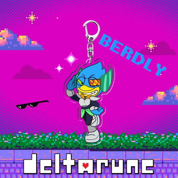 Berdly Deltarune Darkner Clear Acrylic Keychain