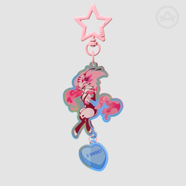 Beelzebub Heart Dangle Keychain