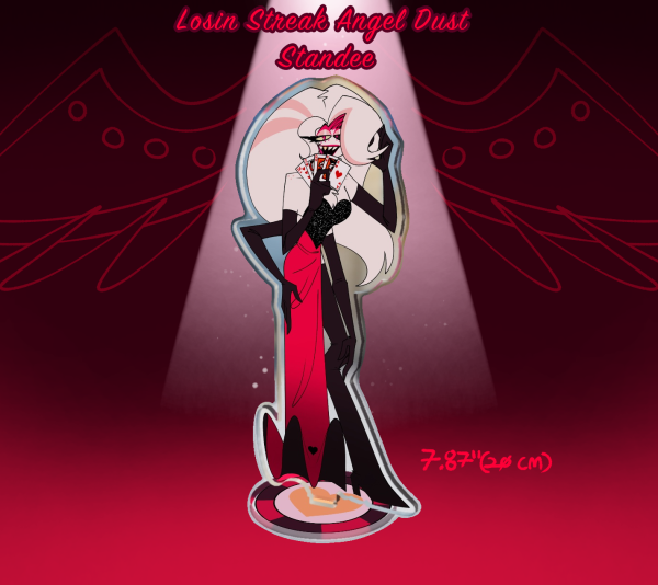 Hazbin Hotel Losin Streak Angel Dust Clear Acrylic Standee