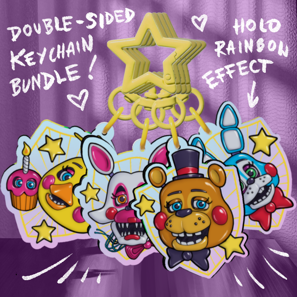 Toy animatronics keychains bundle