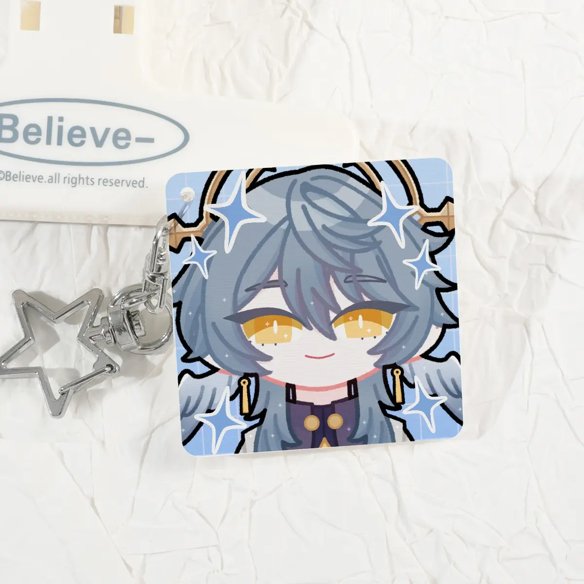 SUNDAY (Honkai: Star Rail) Lenticular Acrylic Pendant - 1.96"-Square