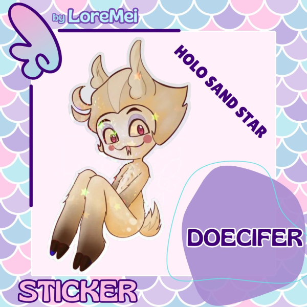 ꒰𑁬°Doecifer°໒꒱ || Holo Sand Star Sticker