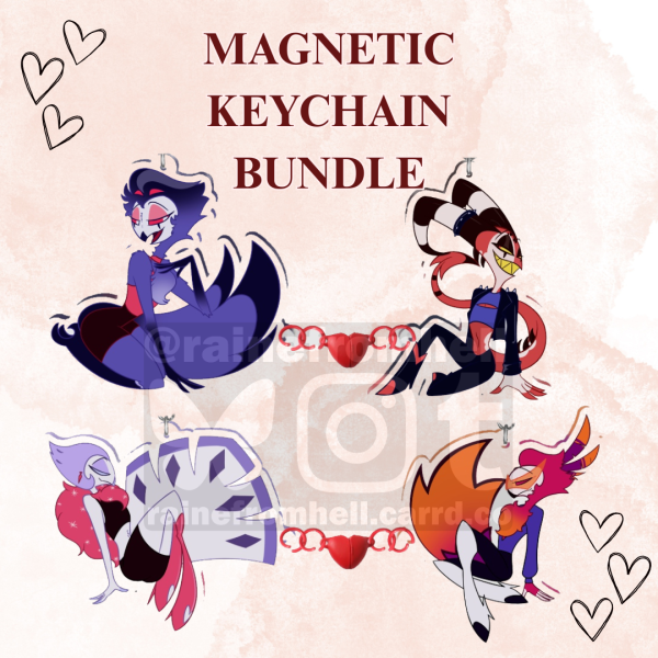 [Magnetic Keychain] Stolitz and Icyago Bundle | Helluva Boss