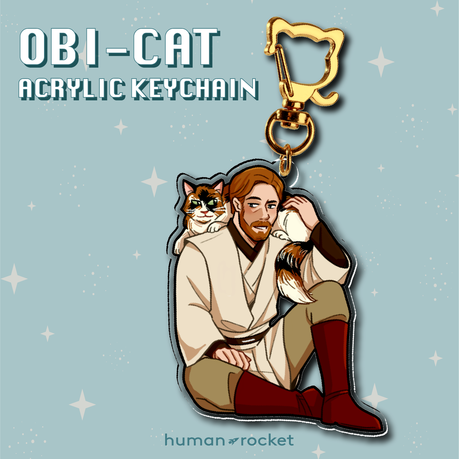Obi-Cat Acrylic Keychain