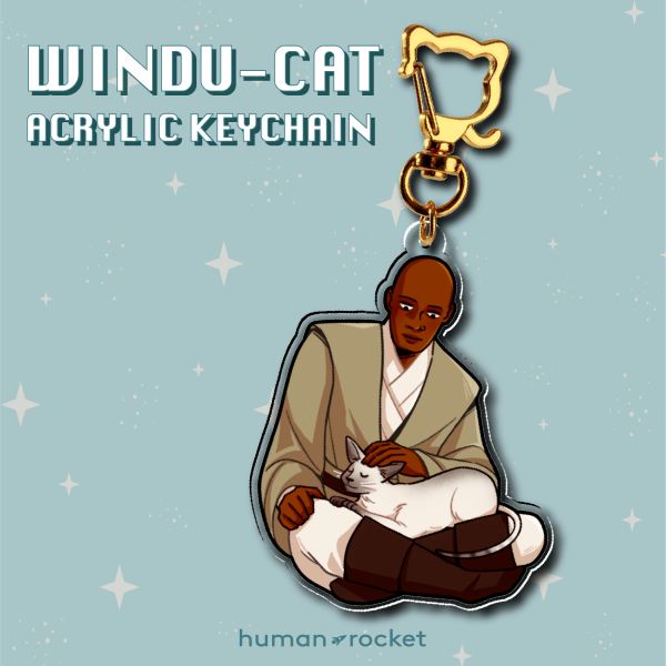 Windu-Cat Acrylic Keychain