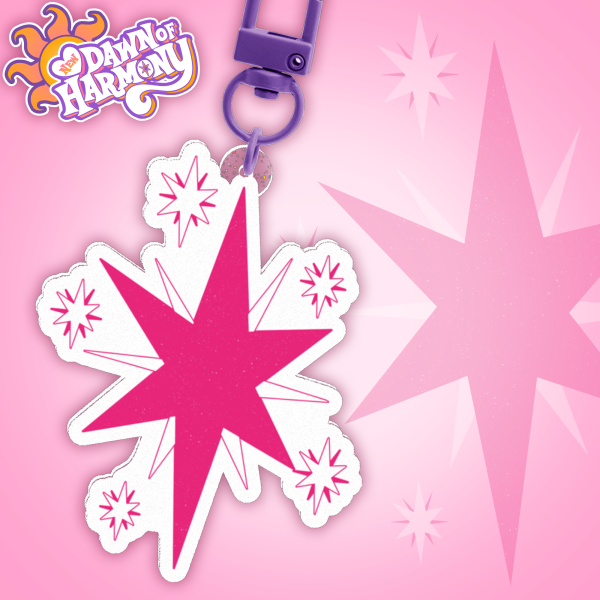 NDOH - Twilight Sparkle Cutie Mark Glitter Acrylic Keychain