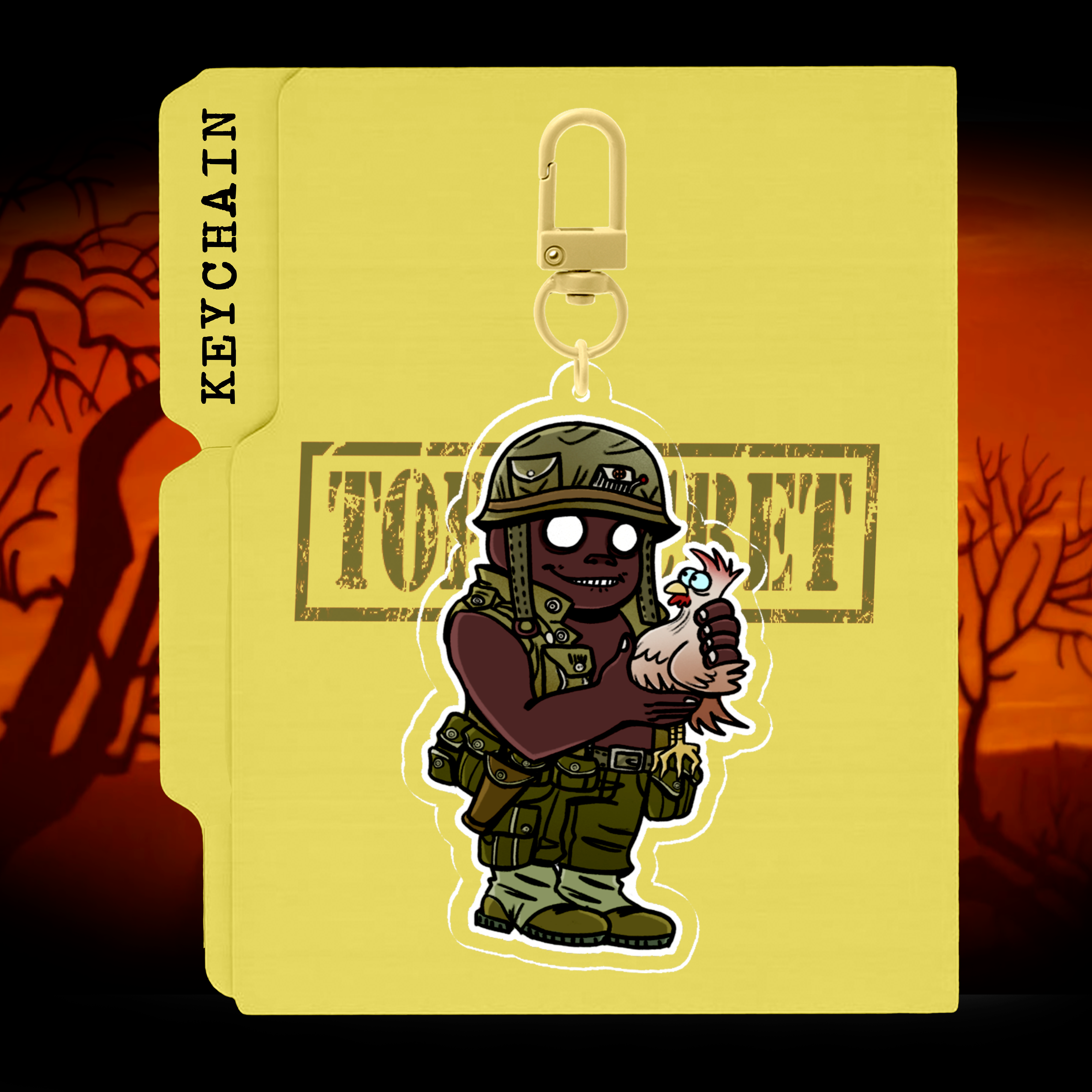 Russel Demon Days Clear acrylic keychain