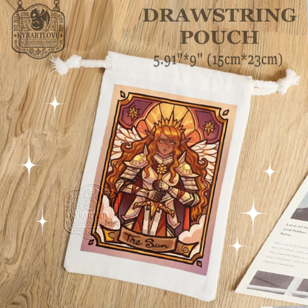 Queen angel knight of the sun Drawstring Pouch 5.91"*9" (15cm*23cm)