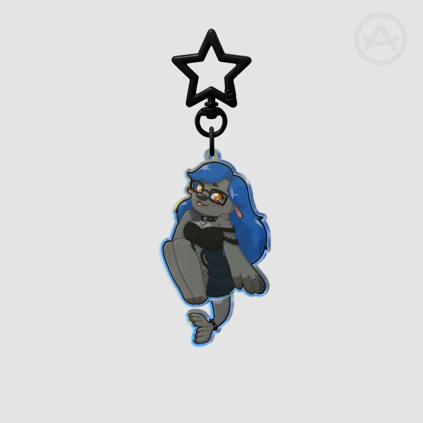 Tail-wagging Chibi SealFriend Keychain