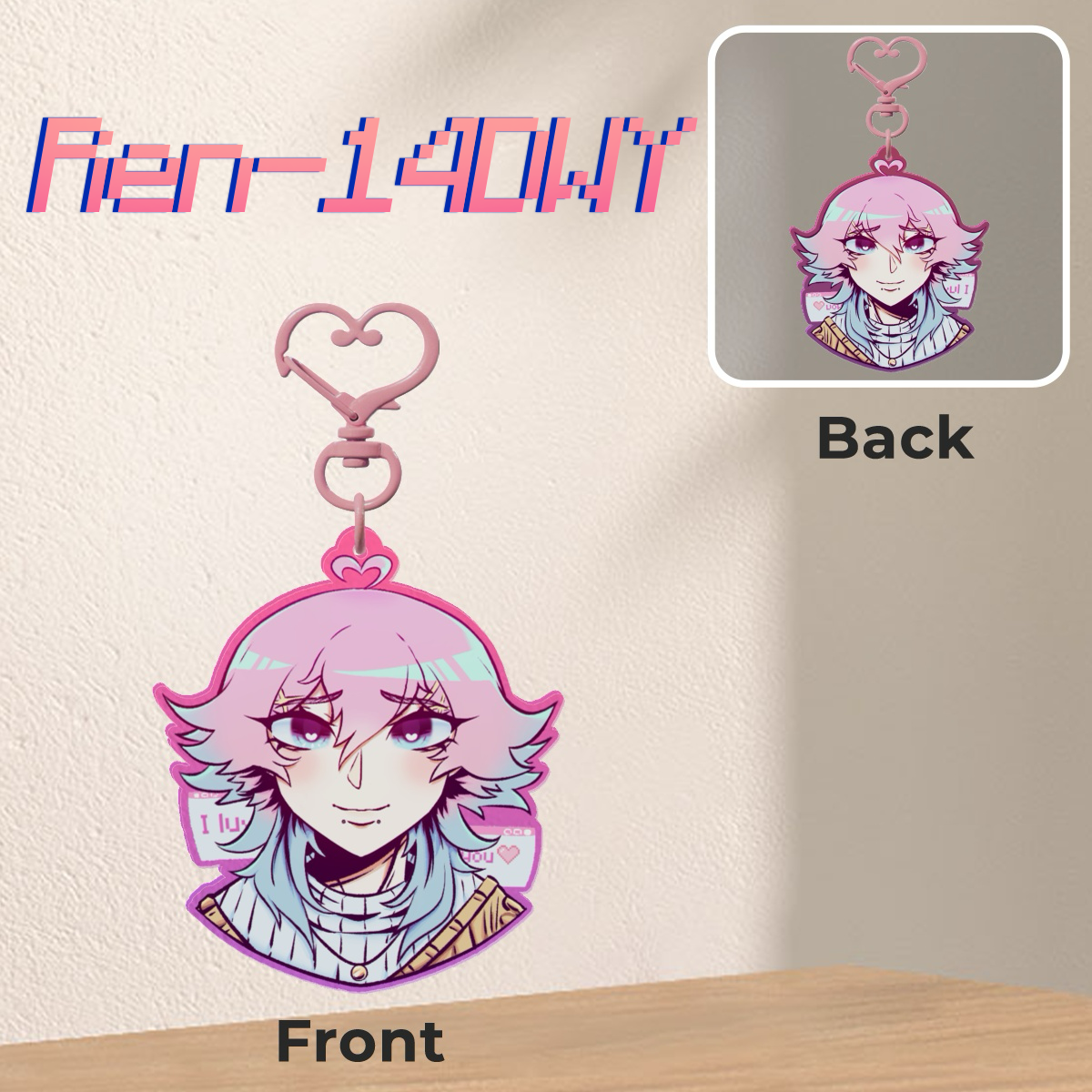 Ren acrylic keychain-14 days with you by Ghoul beans ^_^ - ACGGOODS