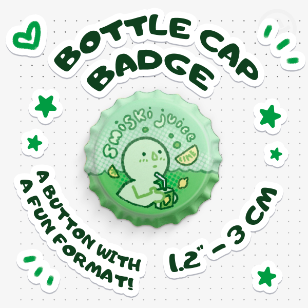 Smiski Juice  2.0 - Bottle Cap Badge