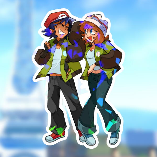 Serena + Ash Die Cut Sticker