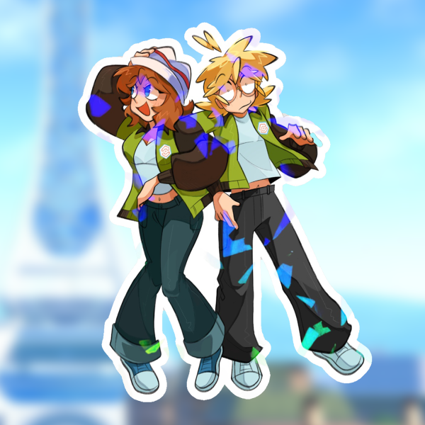 Serena + Clemont Die Cut Sticker