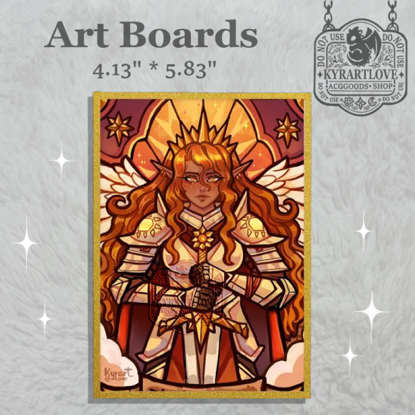 Queen angel knight of the sun Art Boards 4.13" * 5.83" (105mm*148mm)