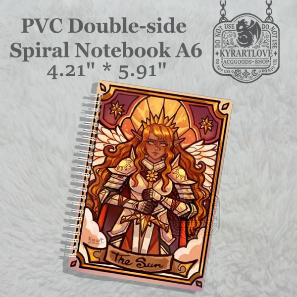 Queen angel knight of the sun PVC Double-side Spiral Notebook A6 (4.21" * 5.91")