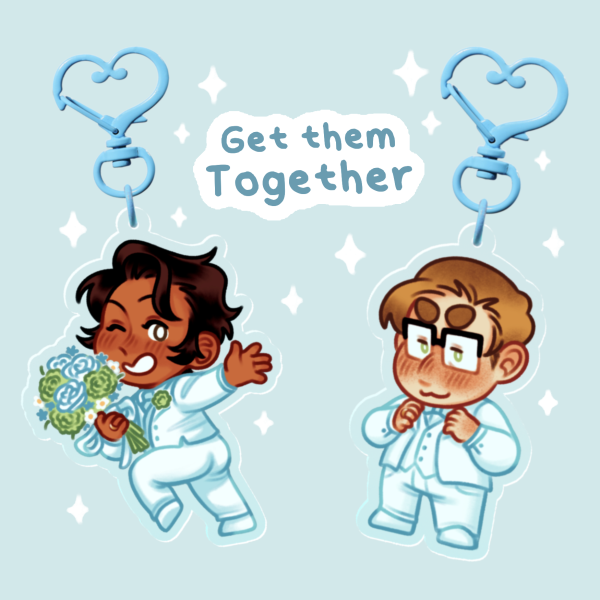 Herlos - Wedding AU - Matching Acrylic Keychains