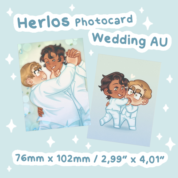 Herlos (together) - Wedding AU - Paper Photocards