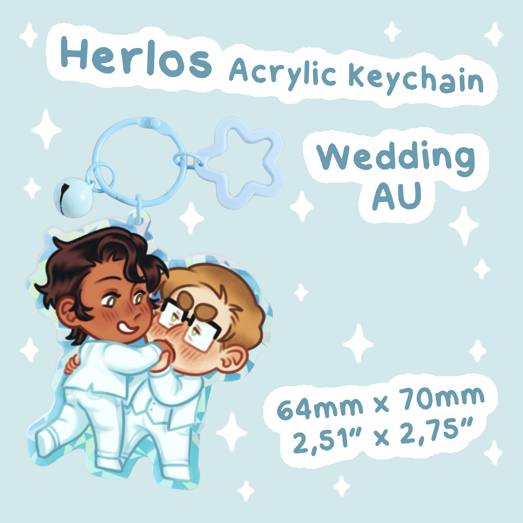 Herlos - Wedding AU - Acrylic Keychains