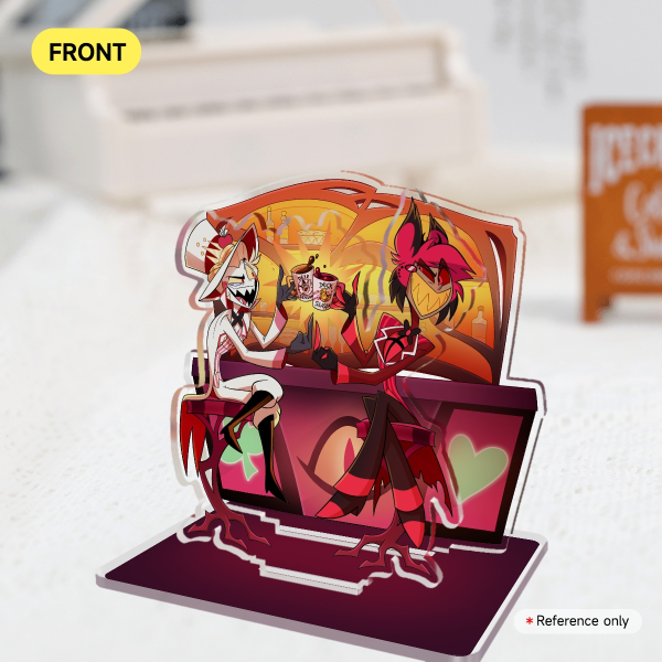 Double insert standee | Cheers, eyesore - Hazbin Hotel Alastor and Lucifer