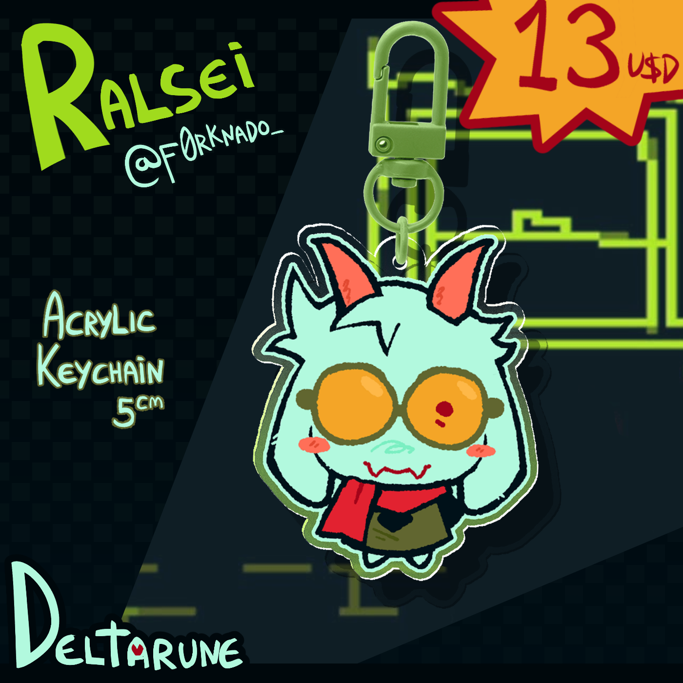 DELTARUNE RALSEI KEYCHAIN