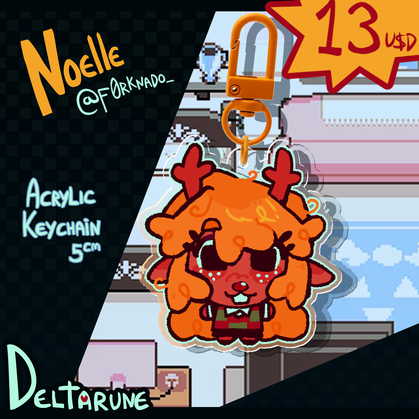 DELTARUNE NOELLE KEYCHAIN