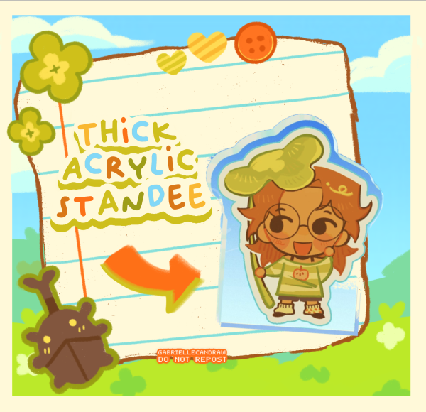 Thick Acrylic Clover Standee