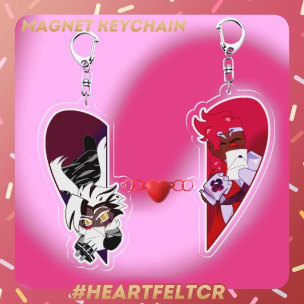 VALENTINES - [COOKIE RUN] Crunchy Chip and Wildberry Acrylic Magnet Keychains