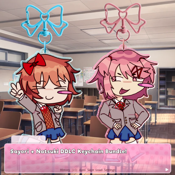 Sayori + Natsuki DDLC Keychain Bundle!