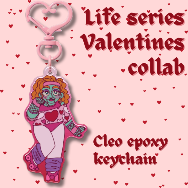 Valentine's Day ZombieCleo Keychain