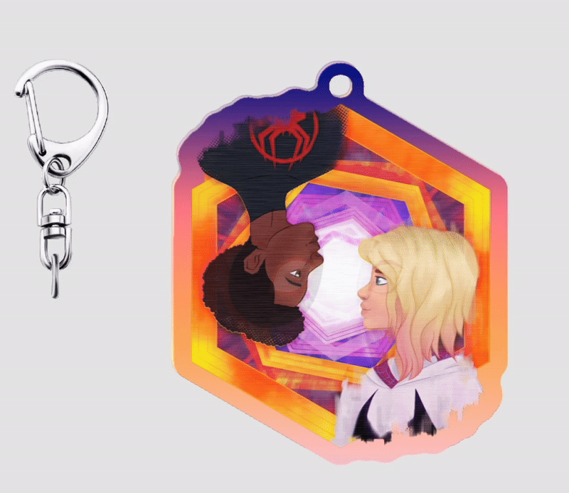 Ghostflower Lenticular Acrylic Charm