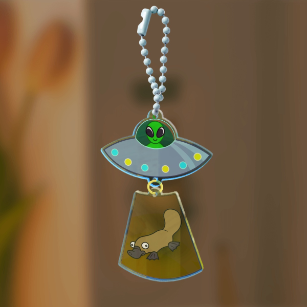 Alien and Platypus Dangle Charm
