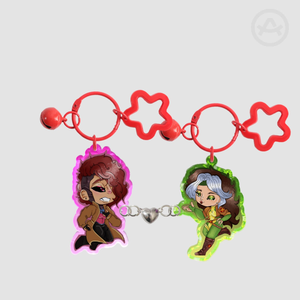 rouge x gambit keychain