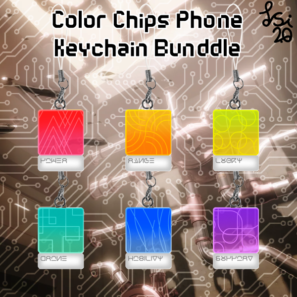 Color Chips Phone Keychains Bunddle