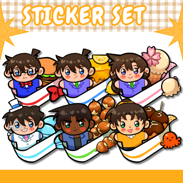 Detective Conan Bento Sticker Set