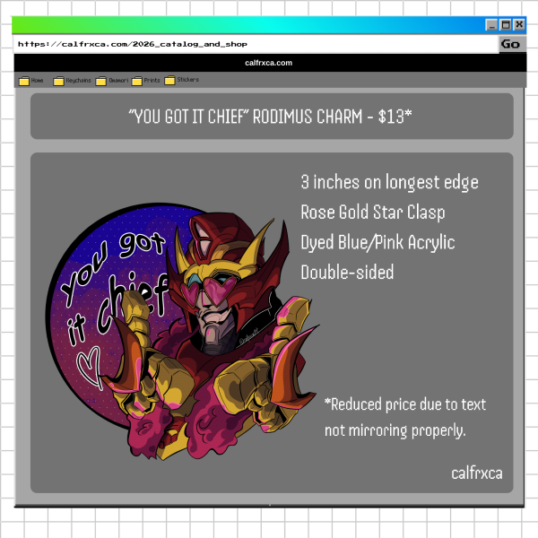 "You Got It Chief" Rodimus Charms