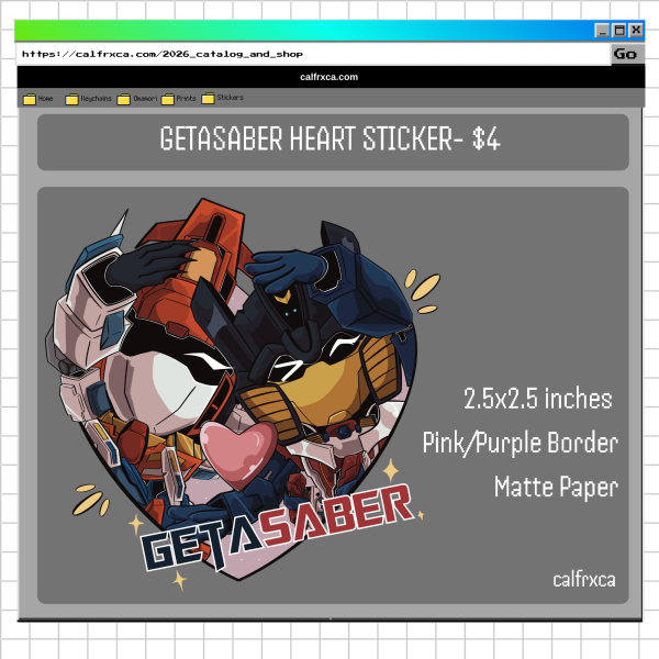 Getasaber Heart Stickers
